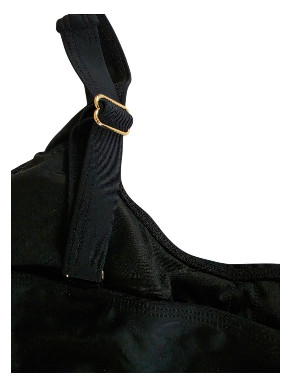 NWT XL Black Neon Scallop Trim High-Waisted 2-Piece Bikini Swimsuit - Picture 6 of 6